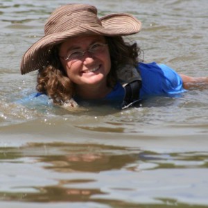 lauren in the river. wilderness close to home